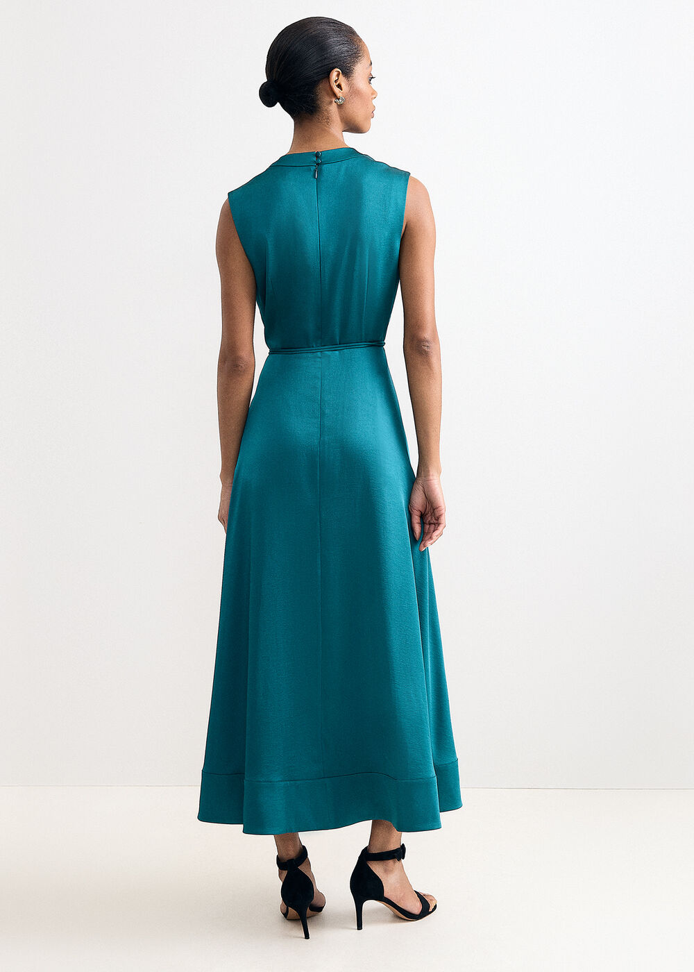 Phase Eight Sabrianna Satin Cowl Neck Midi Dress