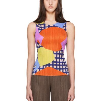 Pleats Please Issey Miyake Multicolor Market Tank Top