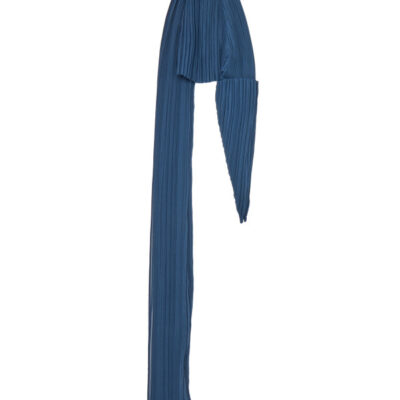 Pleats Please Issey Miyake Navy Fold Hood Scarf