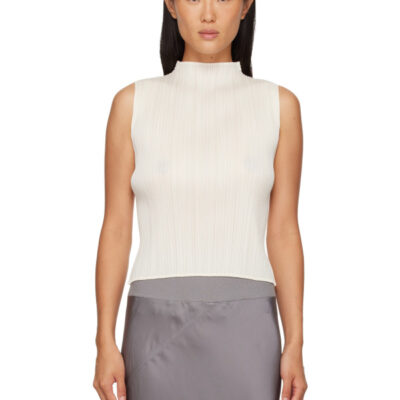 Pleats Please Issey Miyake Off-White Monthly Colors August Top