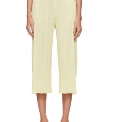 Pleats Please Issey Miyake Yellow Monthly Colors July Trousers