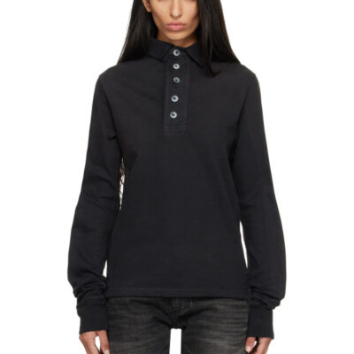 Raimundo Langlois SSENSE Exclusive Black Rugby Polo
