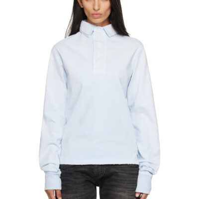 Raimundo Langlois SSENSE Exclusive Blue Rugby Polo