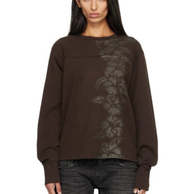 Raimundo Langlois SSENSE Exclusive Brown Long Sleeve Football T-shirt