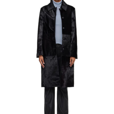 Randoacutehe Black Pony Hair Coat