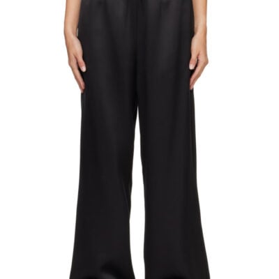 Randoacutehe Black Relaxed Fit Satin Trousers