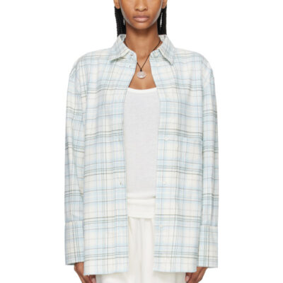 Randoacutehe Blue Flannel Check Shirt