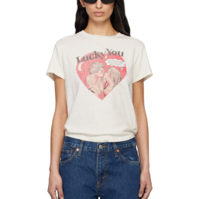 Re Done Off-White Classic 'Lucky You' T-shirt