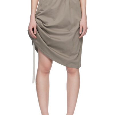 Renaissance Renaissance Khaki Samantha Reversible Midi Skirt