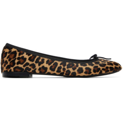 Repetto Brown Cendrillon Rubber-Sole Ballerina Flats