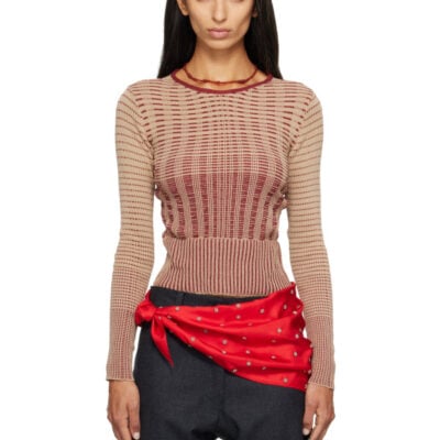 Rescha SSENSE Exclusive Beige & Red Kashi Sweater