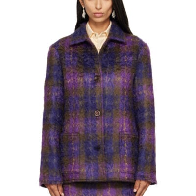 Rescha SSENSE Exclusive Purple Checked Jacket