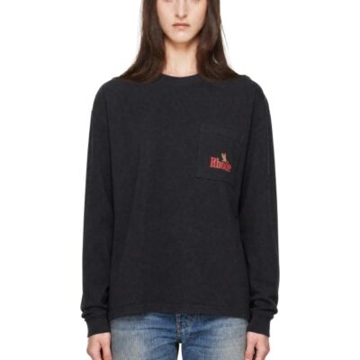 Rhude Black 'Rhude American Spirit' Pocket Long Sleeve T-shirt