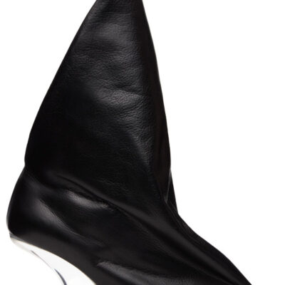 Rick Owens Black Tower Strutter Taco 8 Heeled Boots