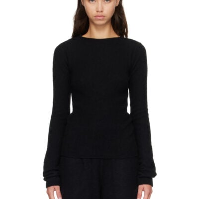 Rick Owens Black Tower Tight LS Sweater