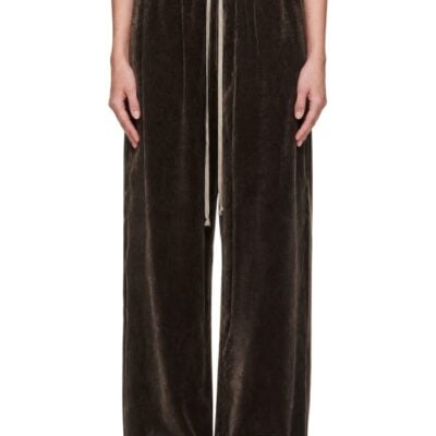 Rick Owens Brown Tower Dietrich Drawstring Trousers