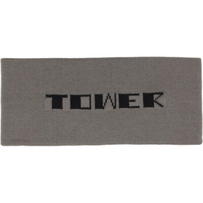 Rick Owens DRKSHDW Gray Tower Cotton Knit Headband