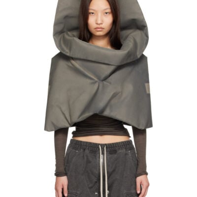 Rick Owens Gray Tower Cowl Top