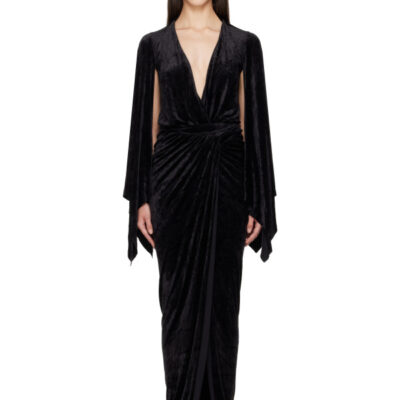 Rick Owens Lilies Black Tower Flagsleeves Maxi Dress