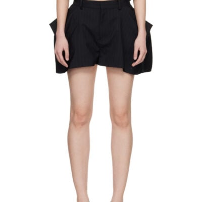 Sacai Black Chalk Stripe Shorts