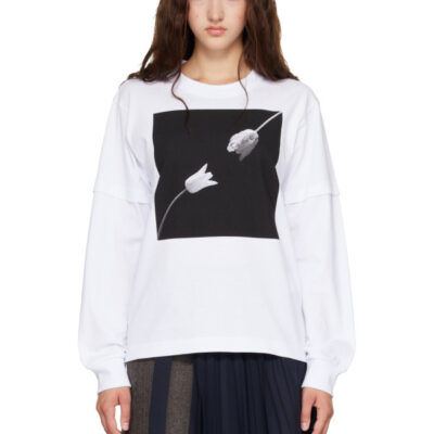 Sacai White Robert Mapplethorpe Tulip Layered T-Shirt