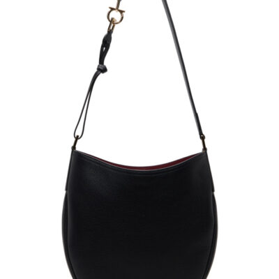 Salvatore Ferragamo Black Calfskin Shoulder Bag