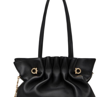 Salvatore Ferragamo Black 'Ferragamo' Soft S Bag