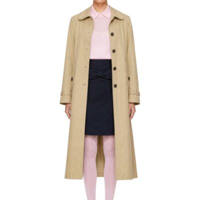 Sandy Liang Beige Ballena Trench Coat