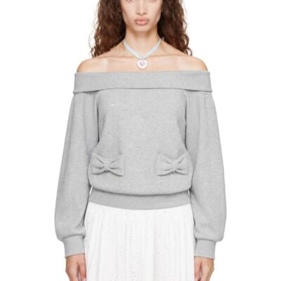 Sandy Liang Gray Neston Sweatshirt