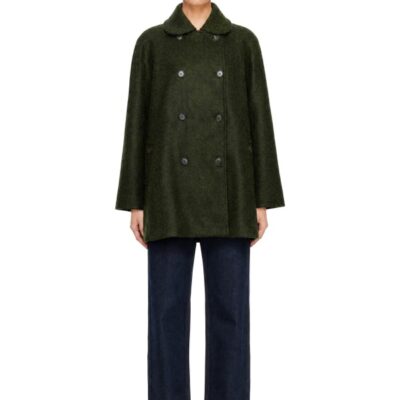 Sandy Liang Green Huxley Trench Coat
