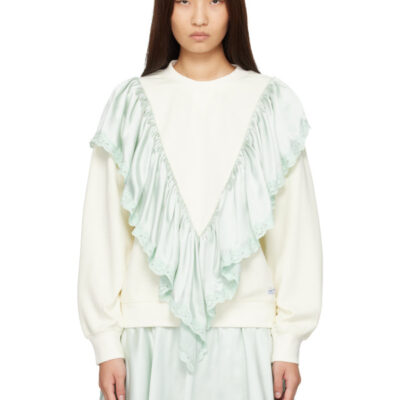Sandy Liang Off-White Tumble Sweatshirt