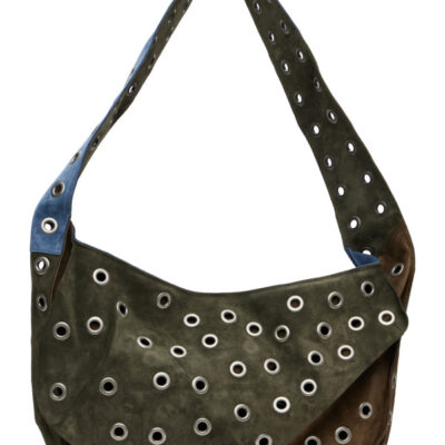 Sc103 Khaki & Blue Record Messenger Bag