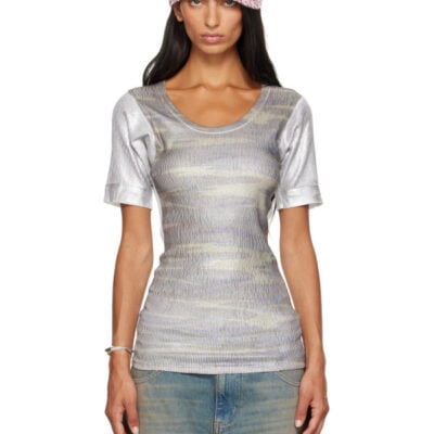 Seconda Khaki & Silver SSENSE Exclusive Mouflage T-shirt