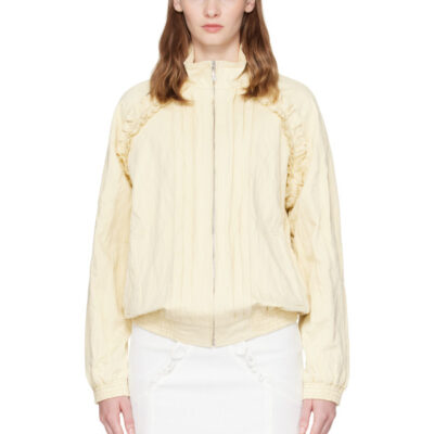 SHUSHU/TONG Yellow Crinkle Cotton Sport Jacket