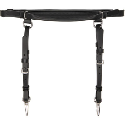Simone Rocha Black Double Loop Tassel Bridle Belt