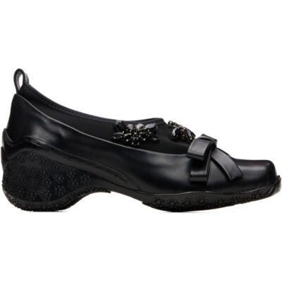 Simone Rocha Black Embellished Bow Ballet Loafers