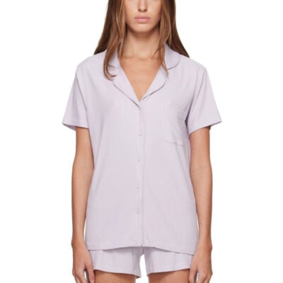 Skims Purple Soft Lounge Short Sleep Pyjama Set
