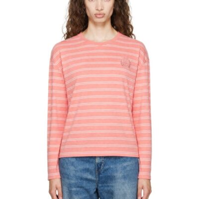 Sporty And Rich Orange NY Crest Easy Longsleeve T-shirt