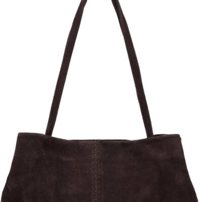 St. Agni Brown Suede Origami Bag
