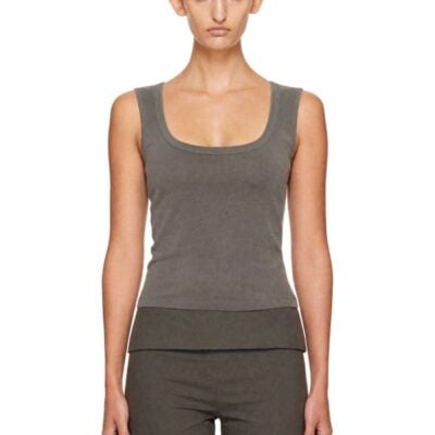 St. Agni Gray Organic Cotton Ballerina Top