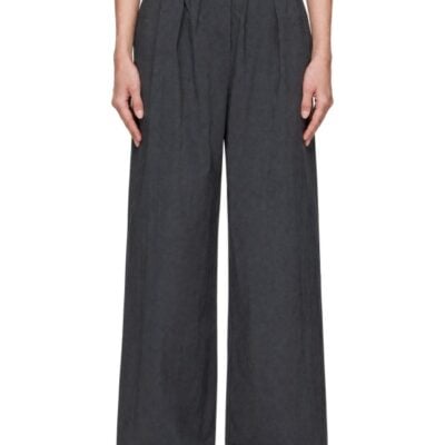 St. Agni Gray Relaxed Pleat Trousers