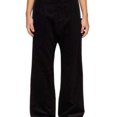 Stefan Cooke Black Cord Tux Trousers