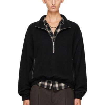 Stein Black Fleece Pullover Sweater