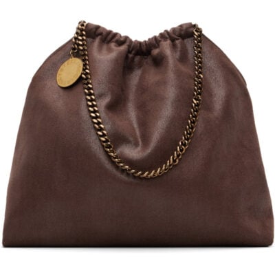 Stella Mccartney Brown Falabella Medium Drawstring Bag