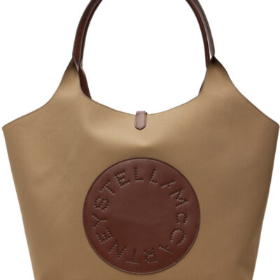 Stella Mccartney Khaki Logo Reversible Tote