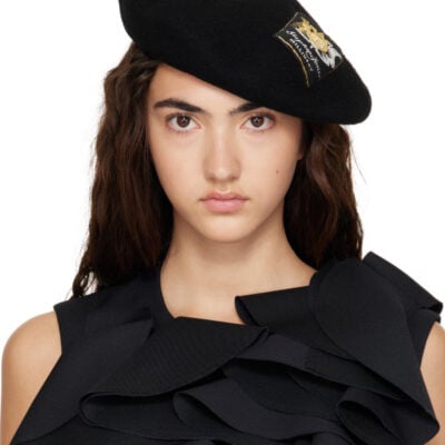 Stephen Jones Black Bristol Beret