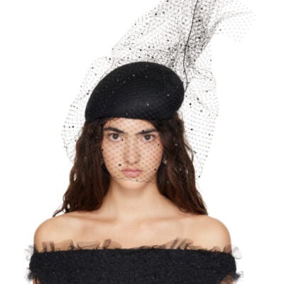 Stephen Jones Black Psychedelic Hat
