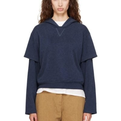 Still Here Navy 2Tee Sweatshirt Hoodie