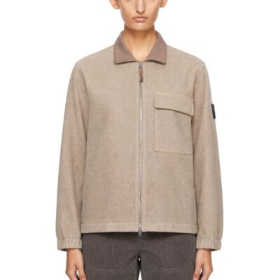 Stone Island Beige 1200033 Wool Nylon Flannel-TC Jacket