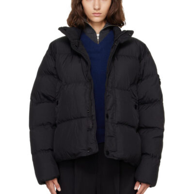 Stone Island Black 4100109 Crinkle Reps NY Down Jacket